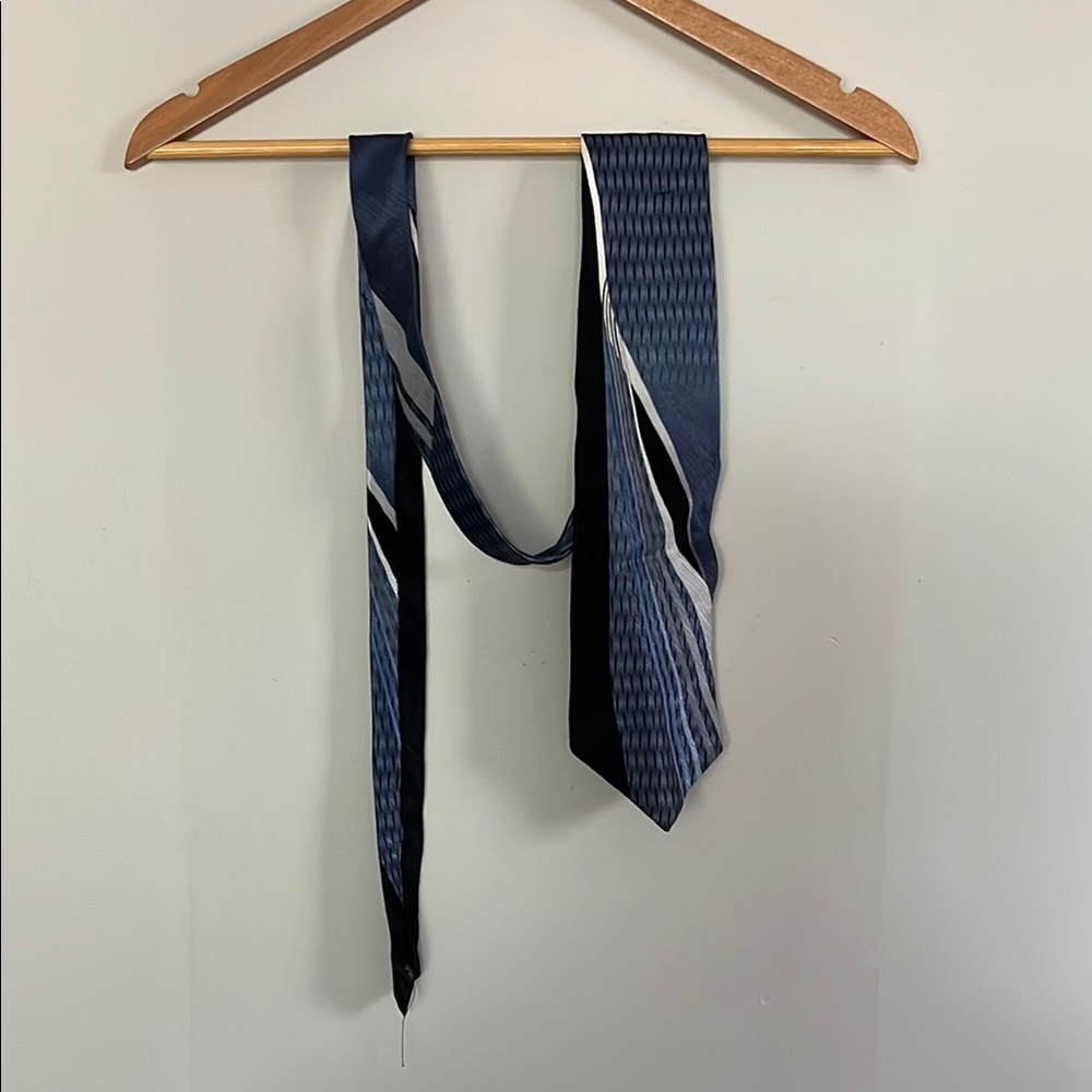 Regis Blue and Black 100% Silk Tie